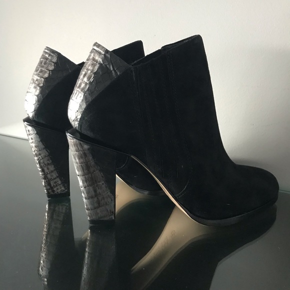 LAMB black suede booties. - Picture 2 of 3